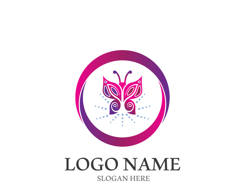 Butterfly logo icon vector design illustration