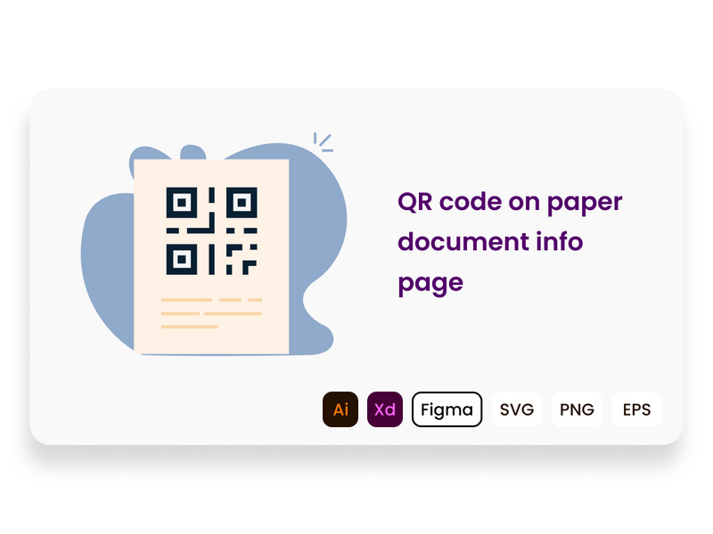 QR code on paper document info page.