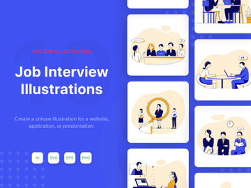 M110_Job Interview Illustrations preview picture