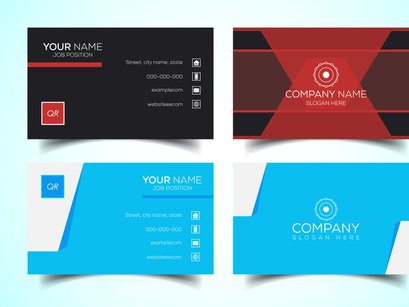 Double-sided creative and modern business card template. Vector illustration