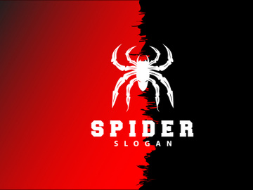 Spider Logo, Insect Animal Vector, Premium Vintage Design preview picture