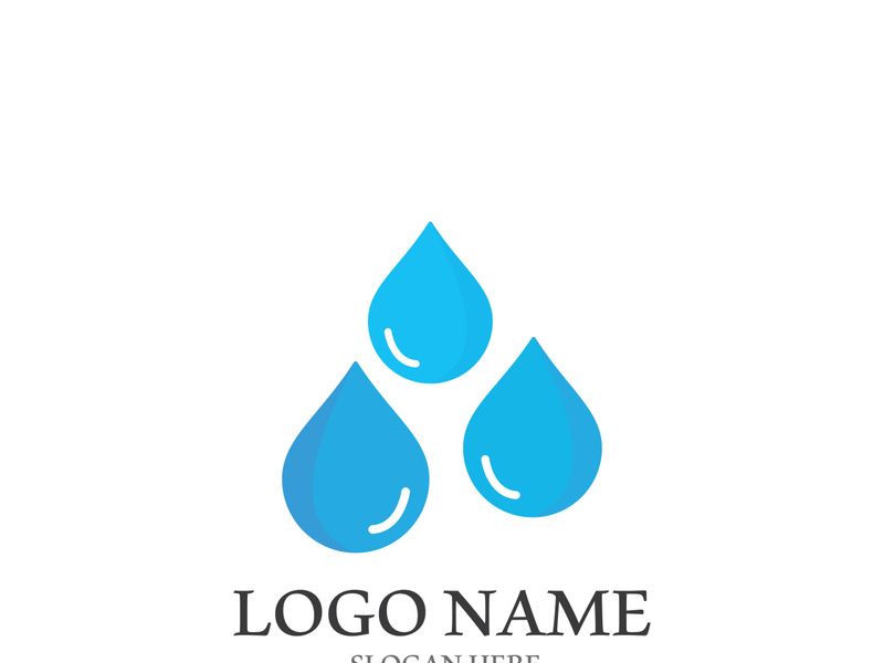 Water drop logo template vector illustration design