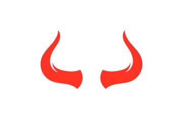 Devil horn red logo icon preview picture