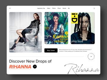 Rihanna Website Redesign preview picture