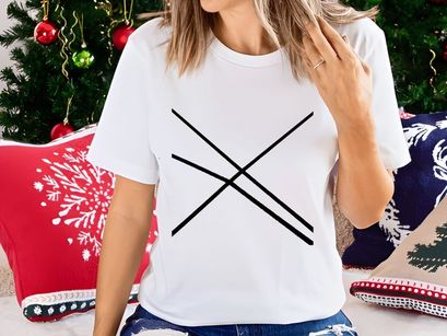 Geometric pattern of intersecting lines on white background