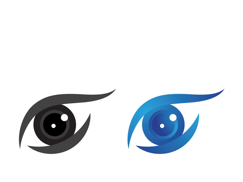 Eye care vector logo design, icon template