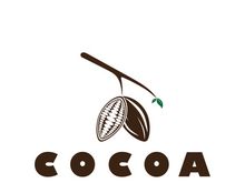 cocoa logo,cocoa bean,cocoa tree,cocoa branches and leaves,chocolate mix on white background,vintage,modern,simple,minimalist icon illustration template design vector