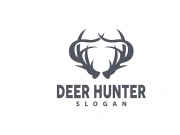 Deer Logo Deer Hunter Vector Forest Animal Design