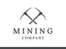 Pickaxe vintage design in retro style,concept for business,label,industrial or mining tool.