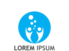 people community logo design with creative idea.