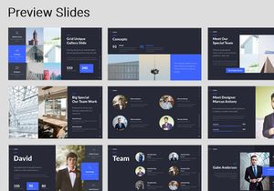 LORAN -  Animated Google slide Business Google Slide Template (Blue)