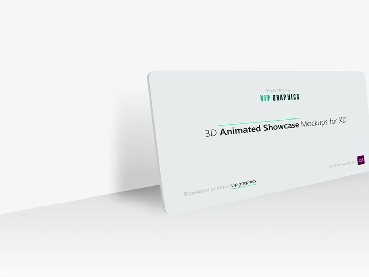 Adobe XD Animated 3D Showcase Mockup