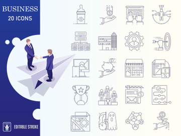 Outline : Business And Finance Icon set preview picture