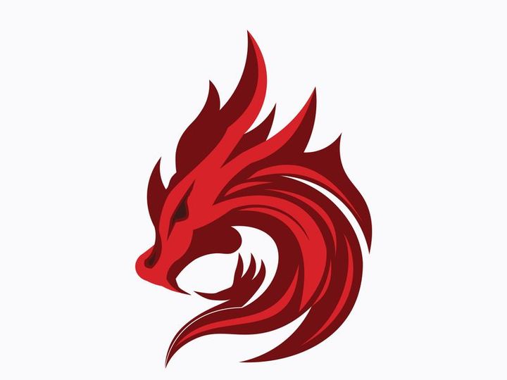 Dragon logo art illustration
