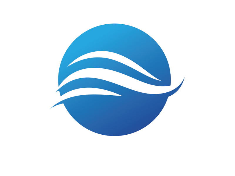 Water Wave Logo illustration design vector template