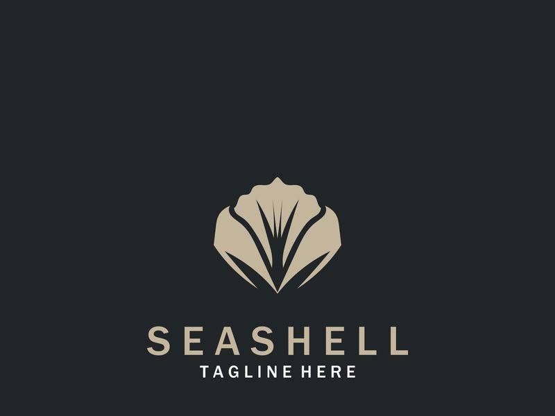 Seashell Logo. Ocean Animals premium quality graphic outline symbols collection