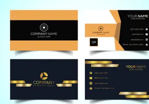 Double-Sided Luxury, Modern and Elegant Business Card Design Template. Vector Illustration