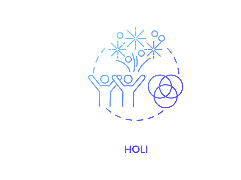 Holi concept icon