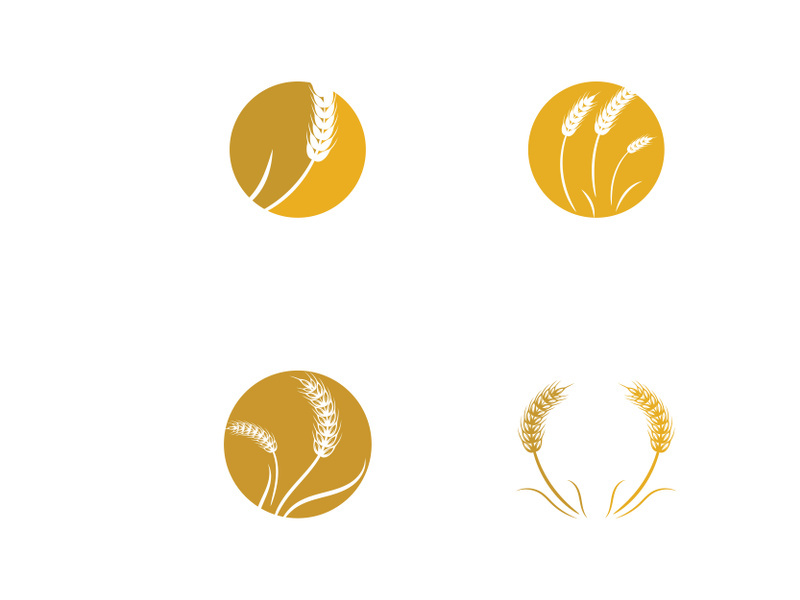 Wheat or cereal logo, wheat field and wheat farm logo.With easy and simple editing.