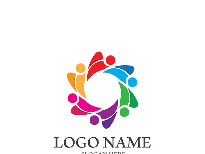 people group and community logo icon illustration design vector