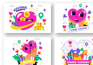 10 Happy Giving Tuesday Illustration
