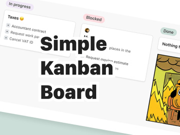Kanban Board UI design preview picture