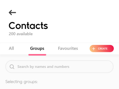 Contacts Messaging Chat application