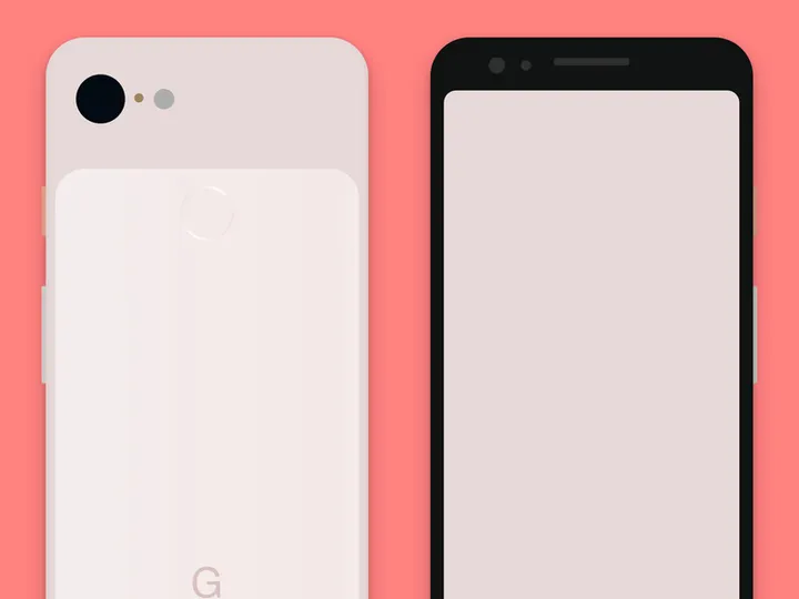 Google Pixel 3 Free Sketch Mockup