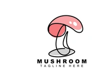 Mushroom Logo Design, Illustration of Cooking Ingredients, Vector Brand of Various Food Products