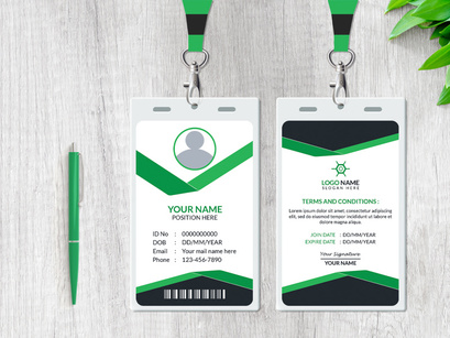 Professional ID Card Design Template