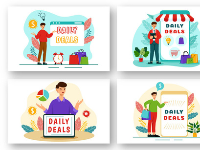 9 Daily Deals of The Day Illustration