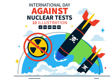 10 Day of Against Nuclear Tests Illustration preview picture