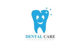 Dental care logo vector icon design