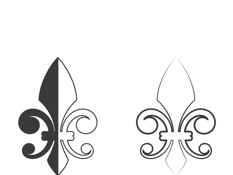 Fleur de lis vector icon design