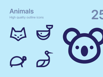 Animals icons preview picture