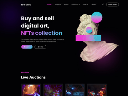 NFT’SFeo - Marketplace Website Template