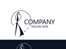 Needle and thread Sewing logo outline combination Line flat design template Simple icons. Concept tailor illustration