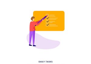 Daily Tasks illustration concept