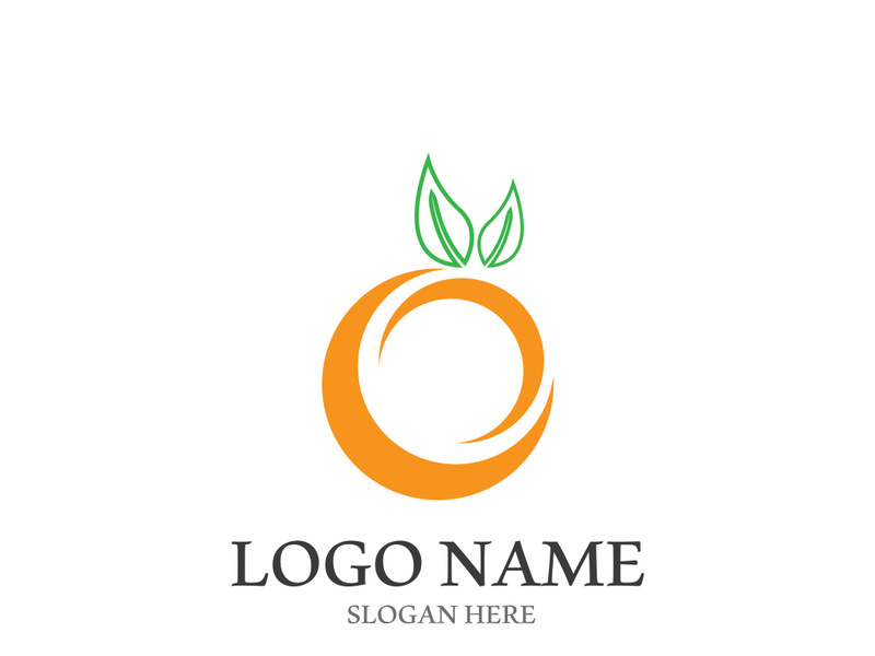 Orange logo design vector icon illustration design