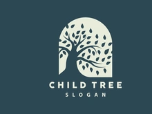 Tree Logo, Life Balance Education Vector