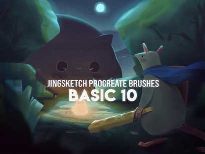 Jingsketch Procreate Brushes: Basic 10