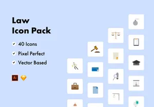 Law Color Icons