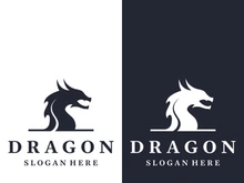 Dragon head logo design.