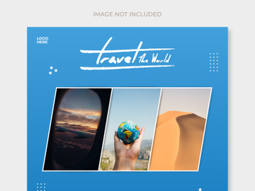 Travel Agency Social Media Post Template Design preview picture