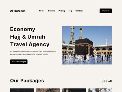 Hajj tour landing page