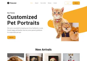 Petacular - Pets Landing Page