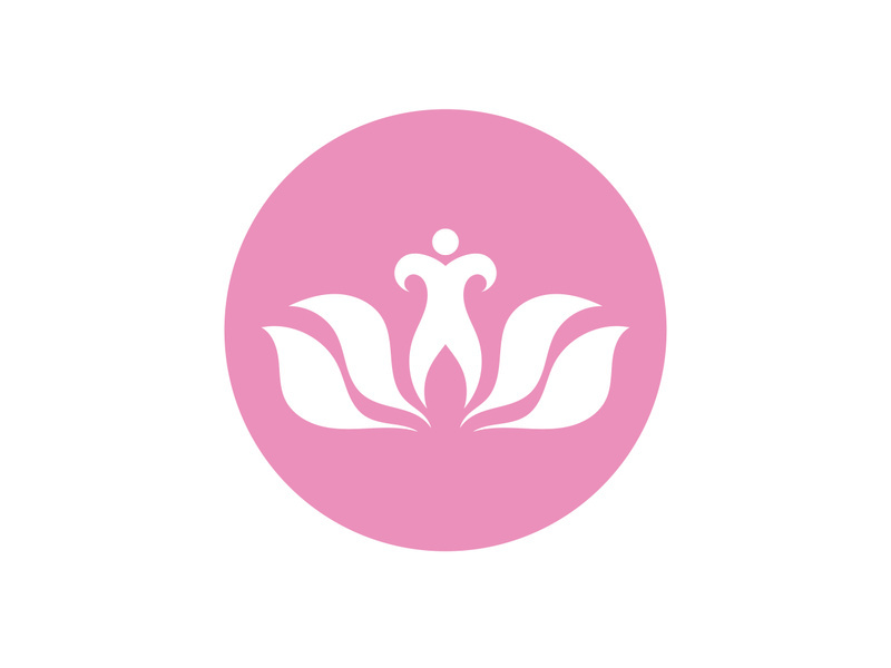 Lotus flower health meditation logo symbol