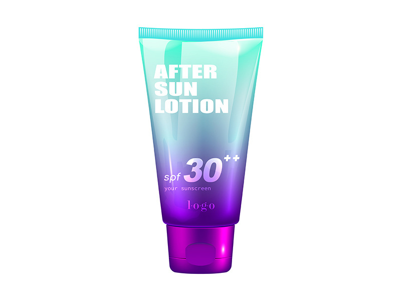 After sun lotion realistic product vector design