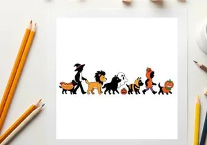 The lion king silhouette of characters walking in line