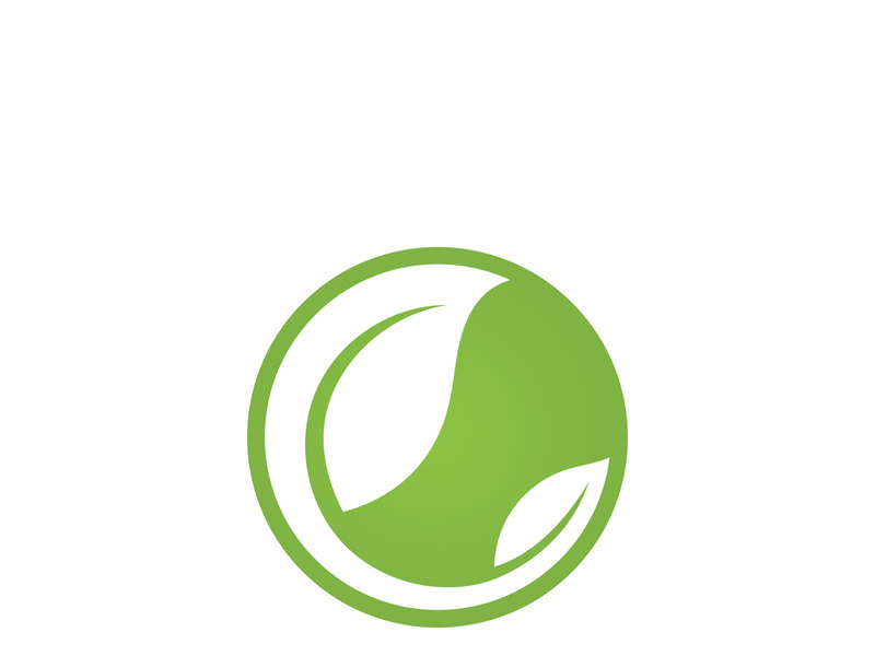 Green leaf ecology nature element vector icon